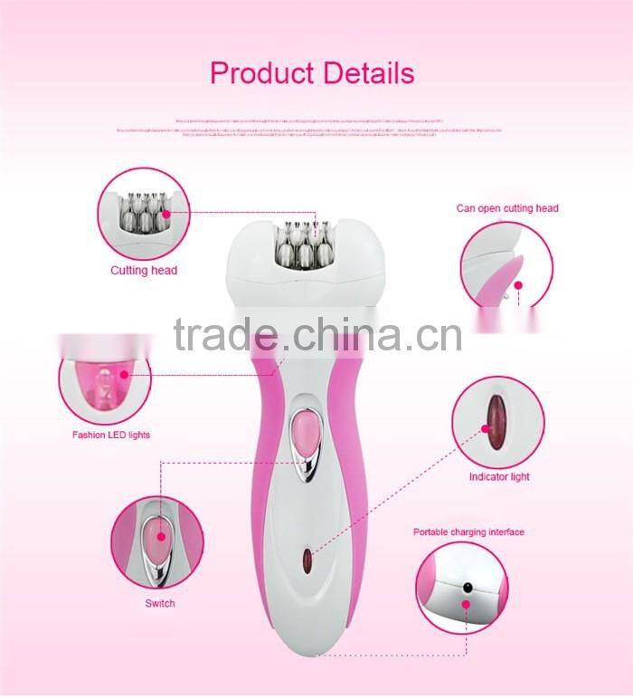 Pink 4 in 1 Rechargeable Electric Callus Remover for Lady Shaver