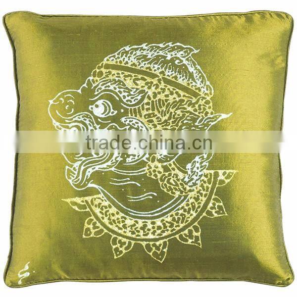 Pillow Case Cushion Covers Silk Art Fabric Painting Ramayan HANUMAN Chalisa