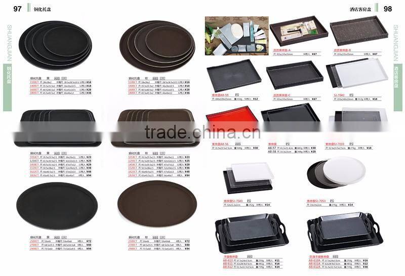 Factory Direct Non Slip Plastic Serving Tray With Fiberglass Art