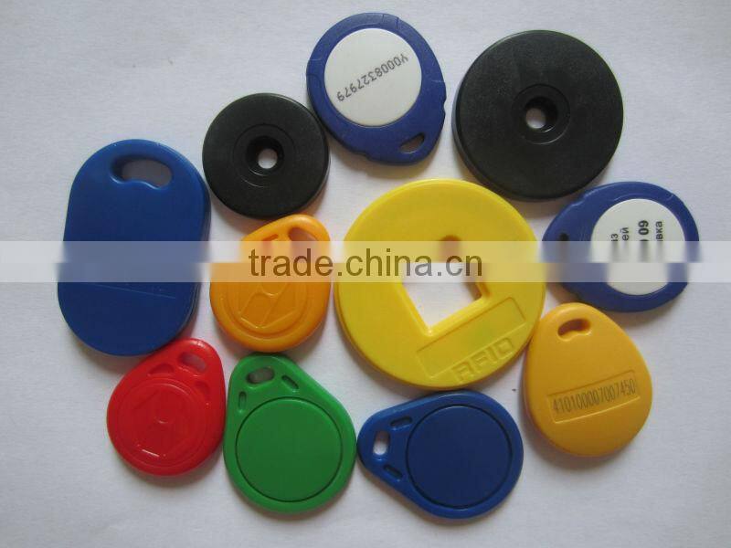 wholsale hot selling plastic cheap rfid keyfob tag/key tag waterproof