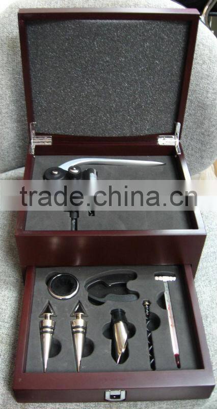 wooden box wine corkscrew set wine opener set