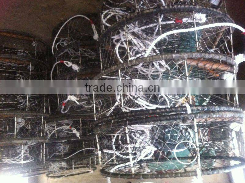 Black Vinyl coated square crab lobster pot trap