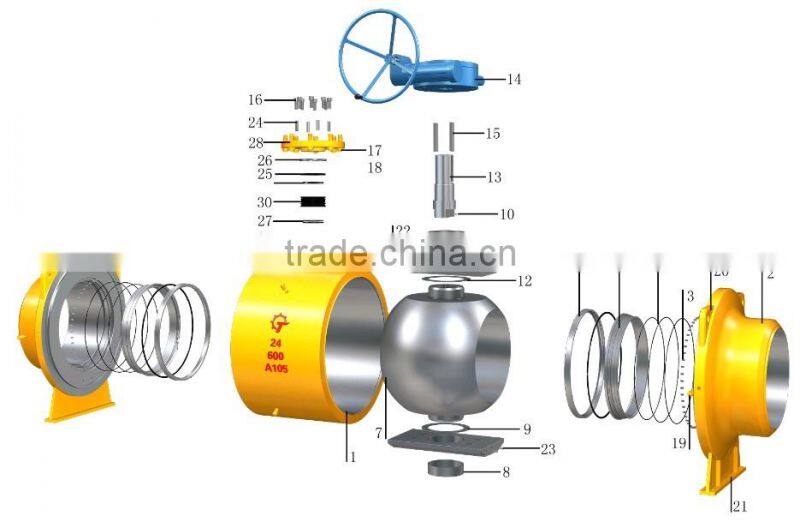 Chinese suppliers manufacturer direct marketing cast iron chainwheel knife gate valve