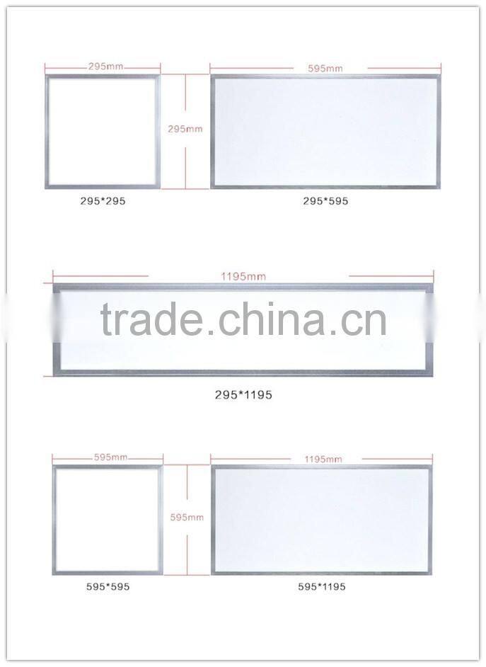 high lumen high power square 60w 300x1200mm led panel ceiling light/led light panel supplier in shanghai china