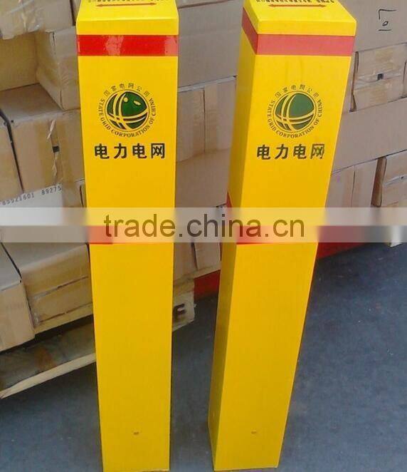 Fiberglass Warning Sign Pile/ Gas Pipeline Glass Fiber Reinforced Plastic FRP Square Marker