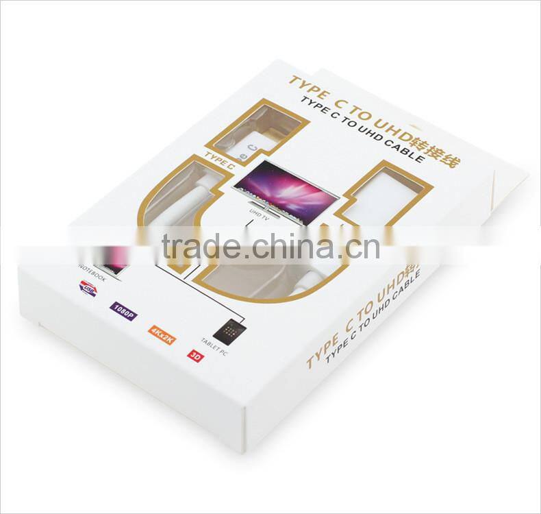 VOXLINK 20cm 4K signal Gold plated USB 3.1 Type C Male to HDMI Female Cable for macbook