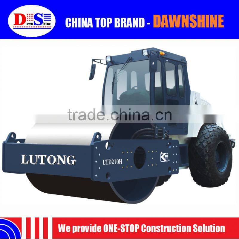 10ton Hydraulic Double Drive Single Drum Vibratory Road Roller LTD210H Lutong Compactor Machine