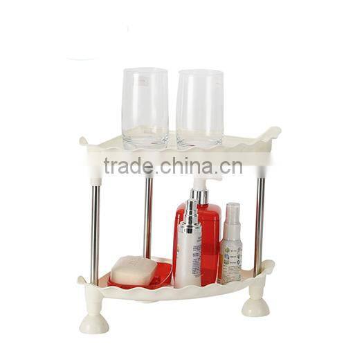 kitchen bathroom stainless steel storage rack/bathroom triangle corner storage rack 2 layers