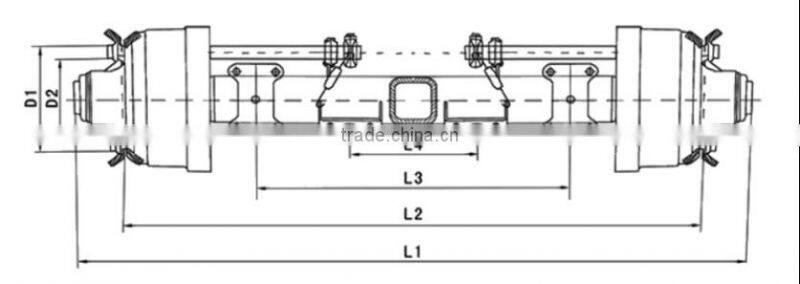 2016hot sell trailer axle truck axle straight spindle axle