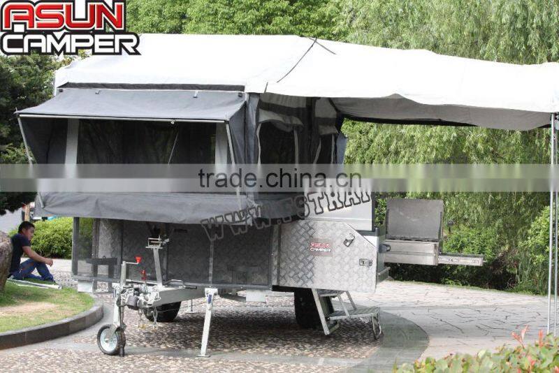 Hot selling outdoor off road hard floor camping trailer