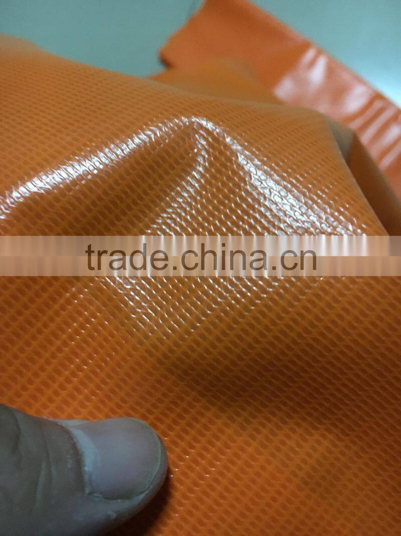 fire resistant pvc tarpaulin, orange color tarpaulin, UV treated tarpaulin