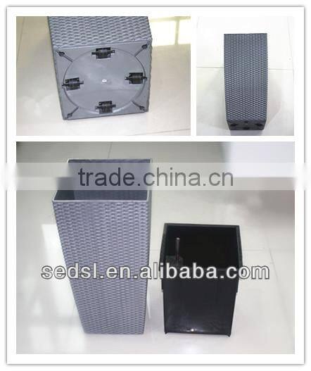 cheap synthetic rattan flower pot