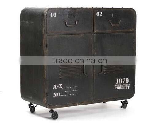 Vintage wood 2 Drawer Cabinet