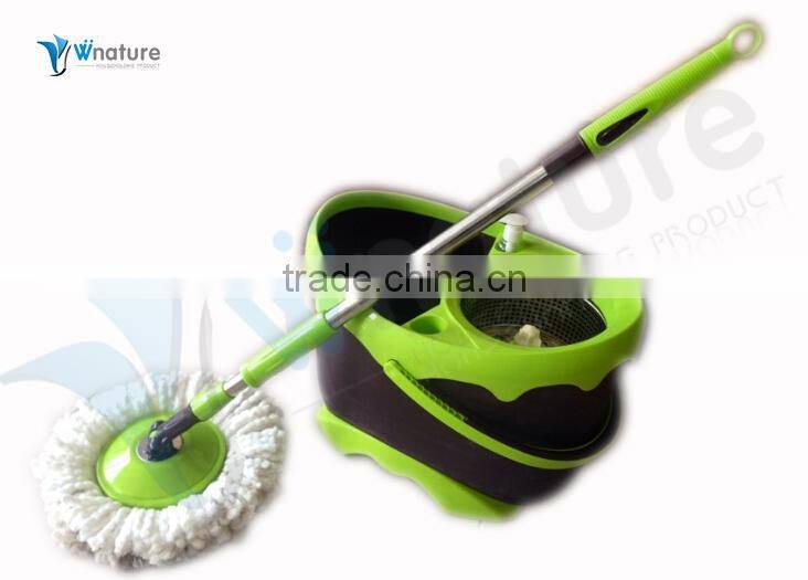 removable 360 magic spin mop with two wheels, mop with bucket walkable spin mop