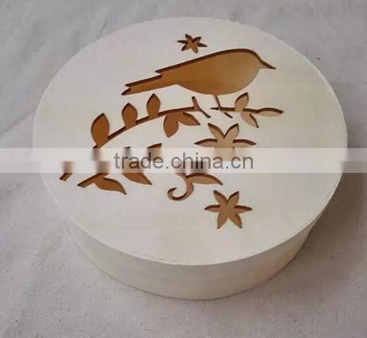 Lightweight Custom heart shape wood flower gift box