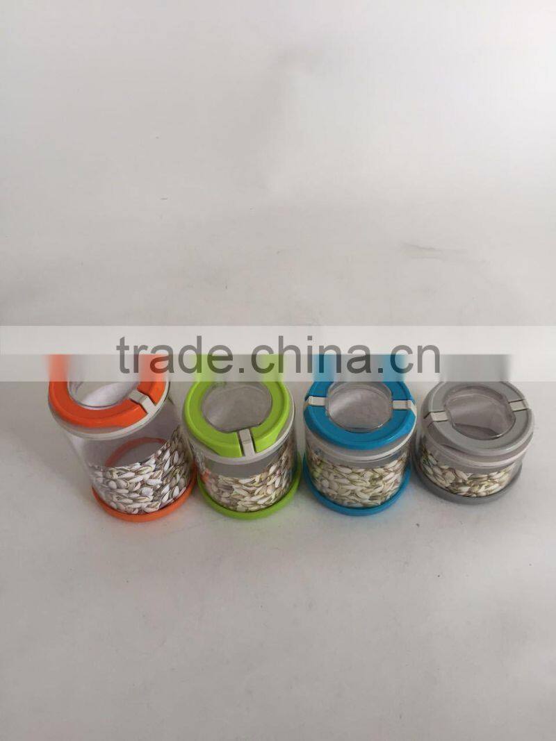 high quality 600ml wholesale glass jars glass canisters with lids/kitchen canisters glass /glass jars wholesale