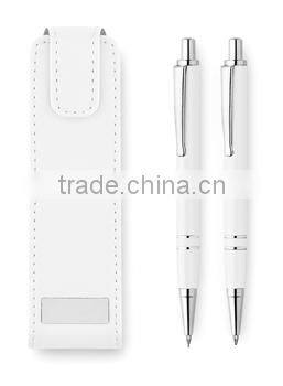 Hot style colorful ball pen and mechanical pencil with pen pouch