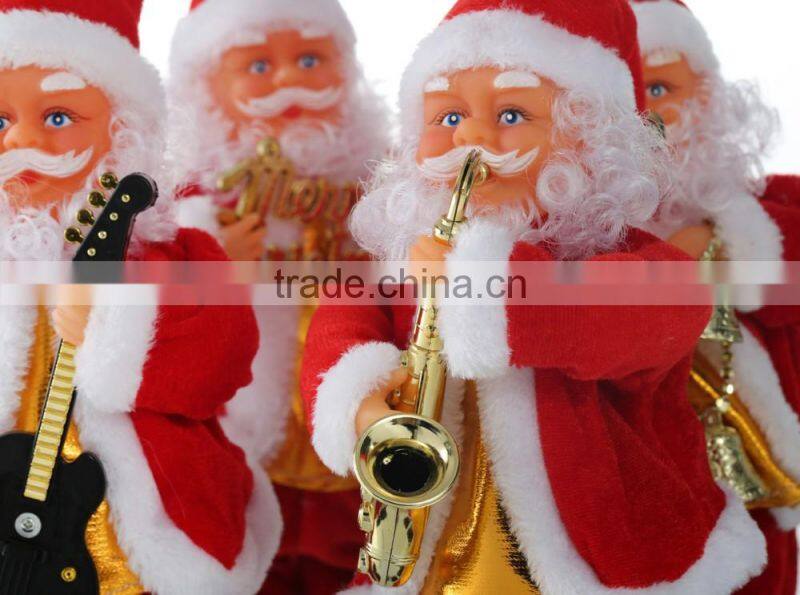 Top sale Christmas Supplier christmas dancing and singing santa claus