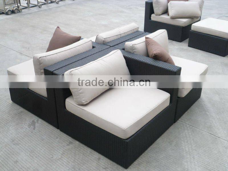 outdoor aluminium furniture Cheap new design living room sofa set olyester rattan