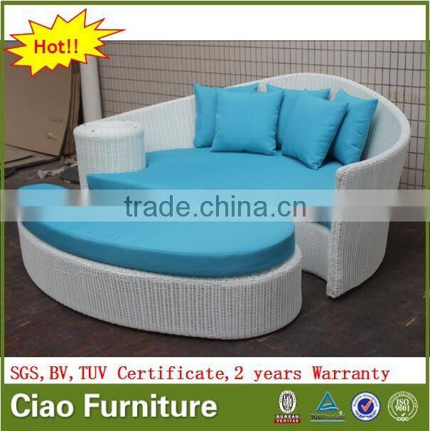 bali outdoor sun bed rattan round sunbed wicker furniture