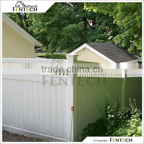 Fentech White Top Standard Privacy PVC Wall Fence