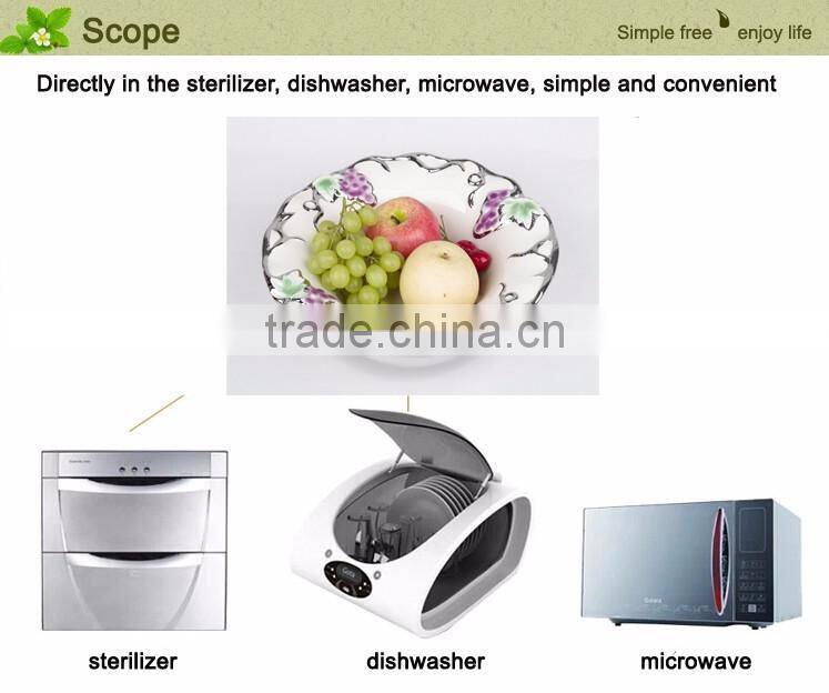 High Quality silvery electroplate dish ceramic material