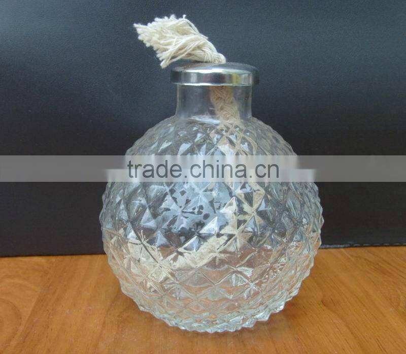 Reusable glass incense oil burner, oil lamp