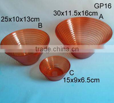 colored big glass bowl