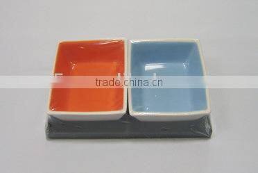 2pcs customized ceramic tapas serving dish set,snack tray
