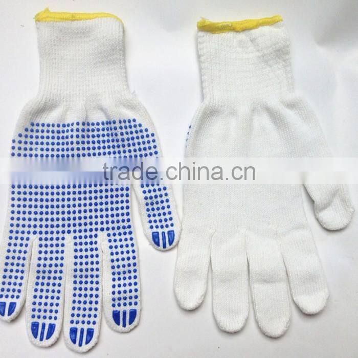 13 gauge PVC dotted cotton gloves/working gloves/safety gloves