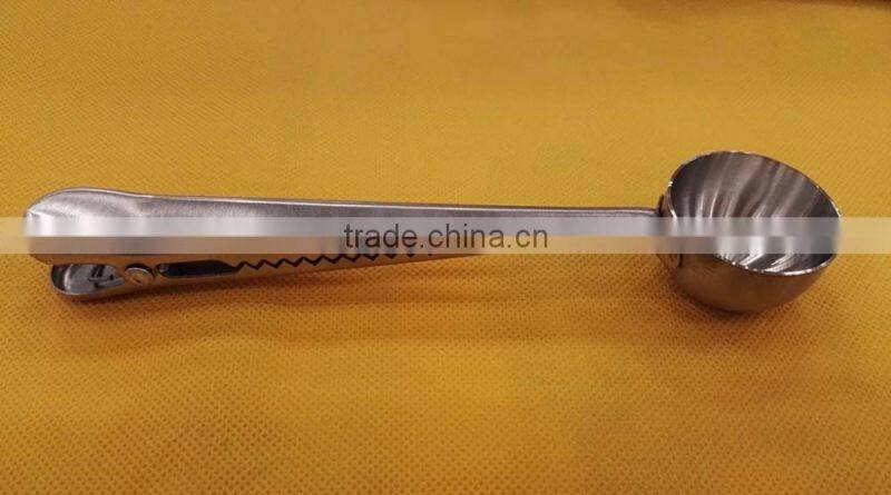C0F-12 stainless steel coffee spoon with clamp