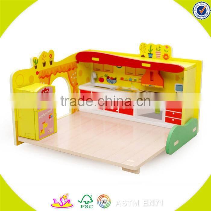 2017 wholesale kids mini wooden diy kitchen toy new design children wooden diy kitchen toy fashion wood diy kitchen toy W03B058