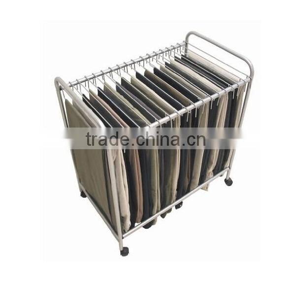 18 Pairs Collections Etc Rolling Pants Organizer Rack, Trousers rack