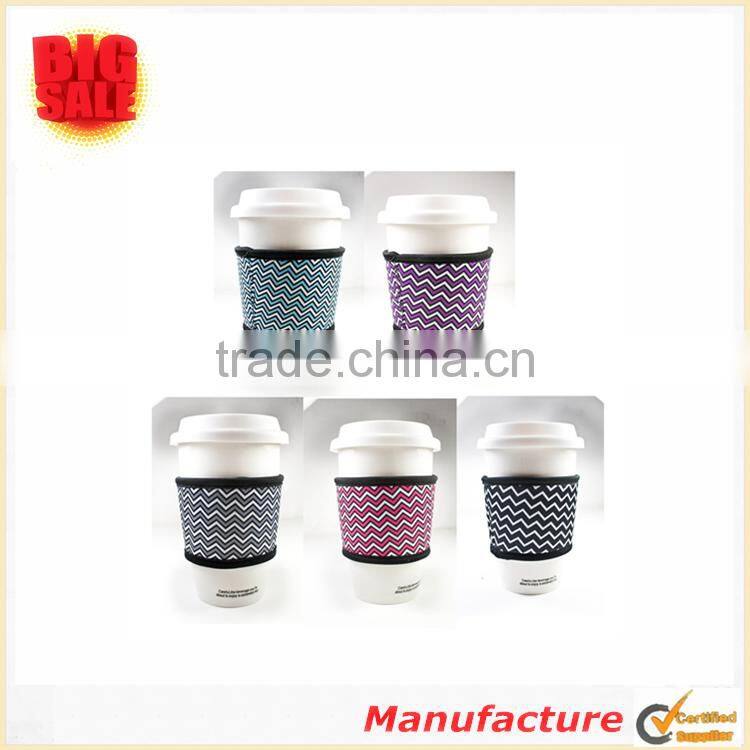 Hot Selling Design Neoprene Insulated Coffee Cup Sleeves 12pc Mixed Color Cup Sleeves