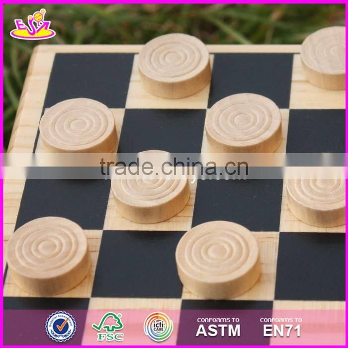 2017 New design children play wooden chess board W11A052