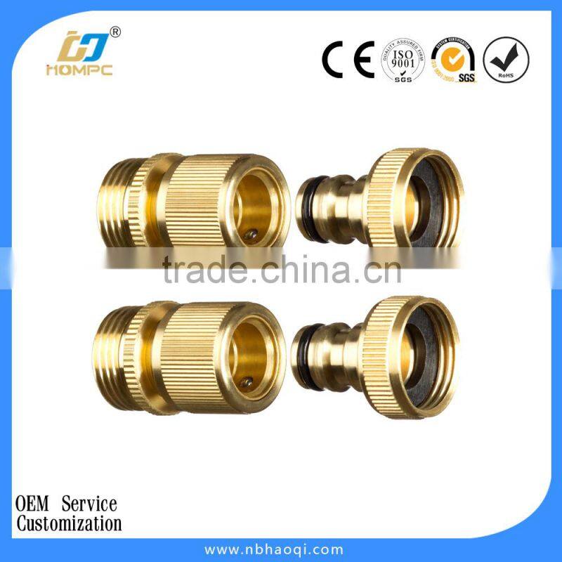 Solid quick water hose connector