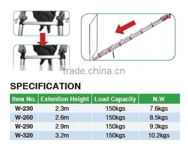 2.9m Aluminium Telescopic ladder