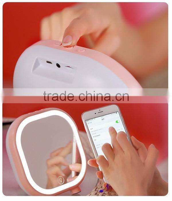 Lighted Makeup Vanity Mirror with Bluetooth Audio Speaker