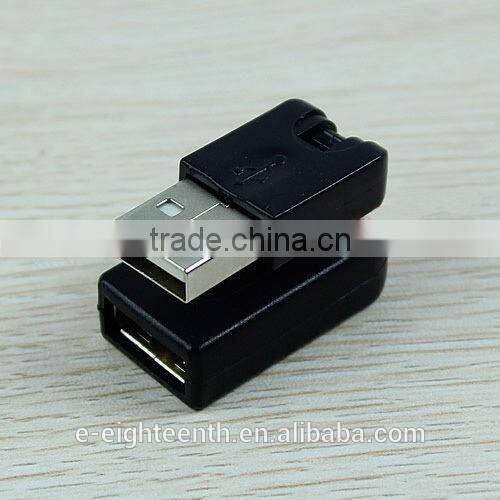 2016 new arrival Flexible Swivel Twist Angle 360 Degree USB 2.0 Male to Female Adapter Connector