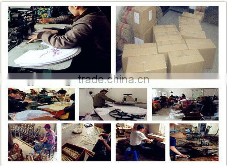 hand paited Spanish Wood Fan with Flower Pattern