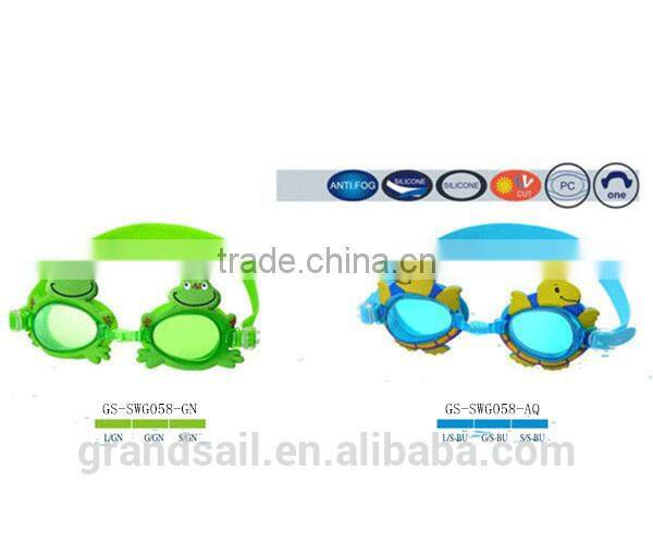 Funny Cartoon Silicone Swimming Goggles for Junior