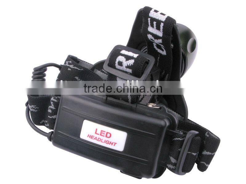 XM-L T6 LED 3-Mode 800LM High Power Zoom Focus Head Lamp