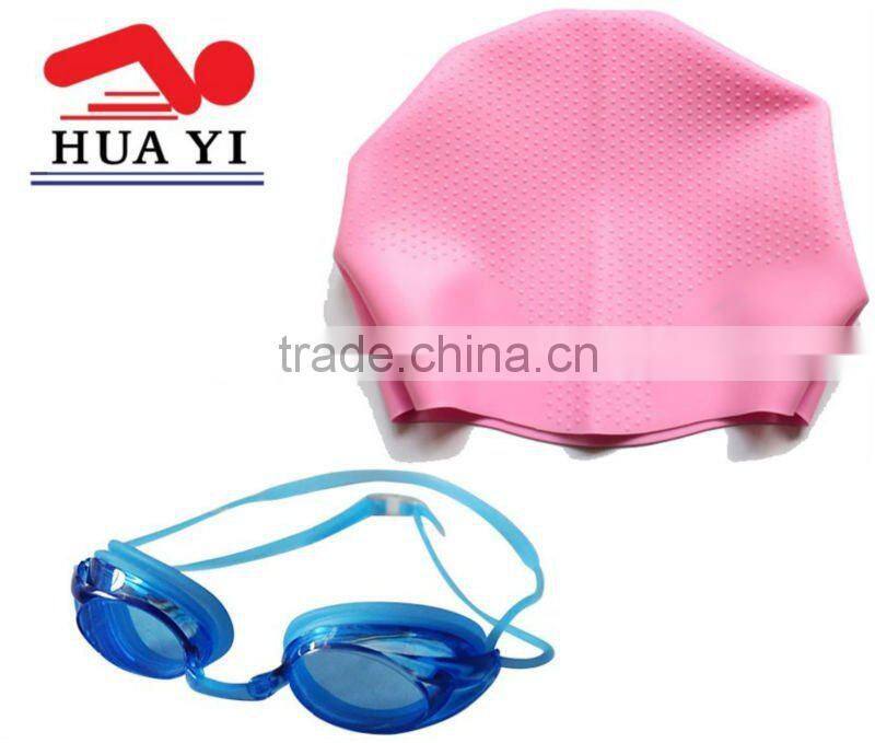 2016 Racing Swimming Goggle And Caps Set With Promotional Price