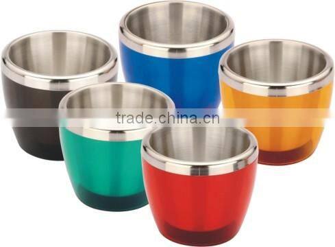 Hot sale 1.0L colored small stainless Steel Ice Buckets for bar
