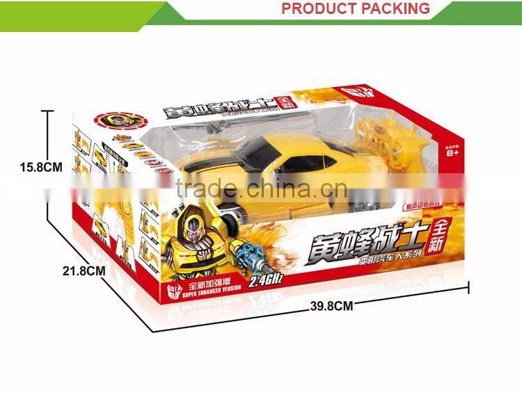 New design cartoon deformation model remote control fighting robot toy