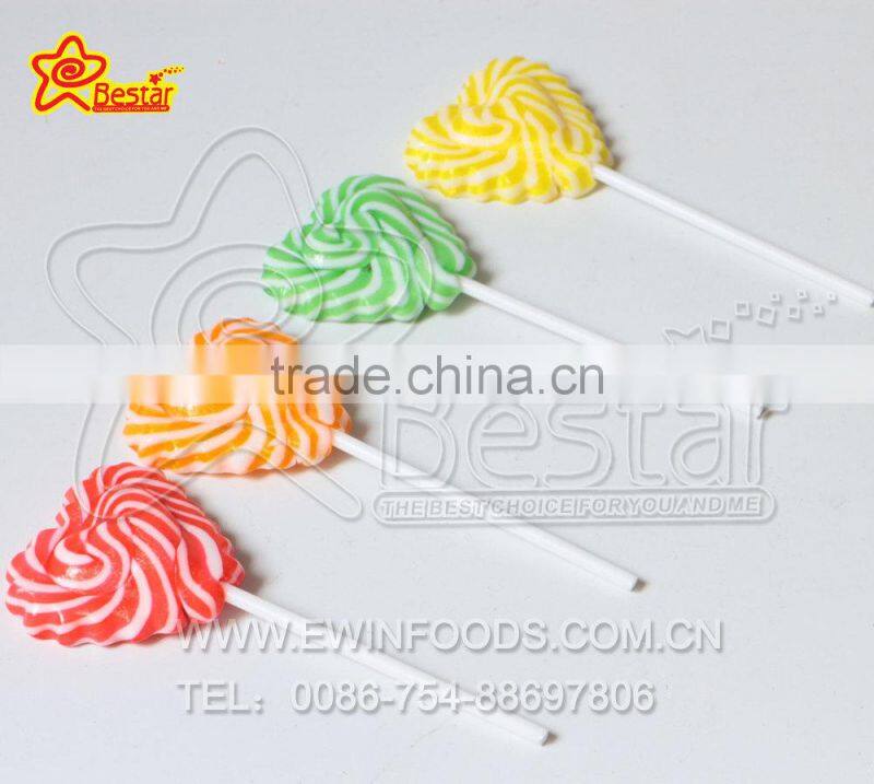 Colorful Heart Shape Fruity Flavor Lollipop