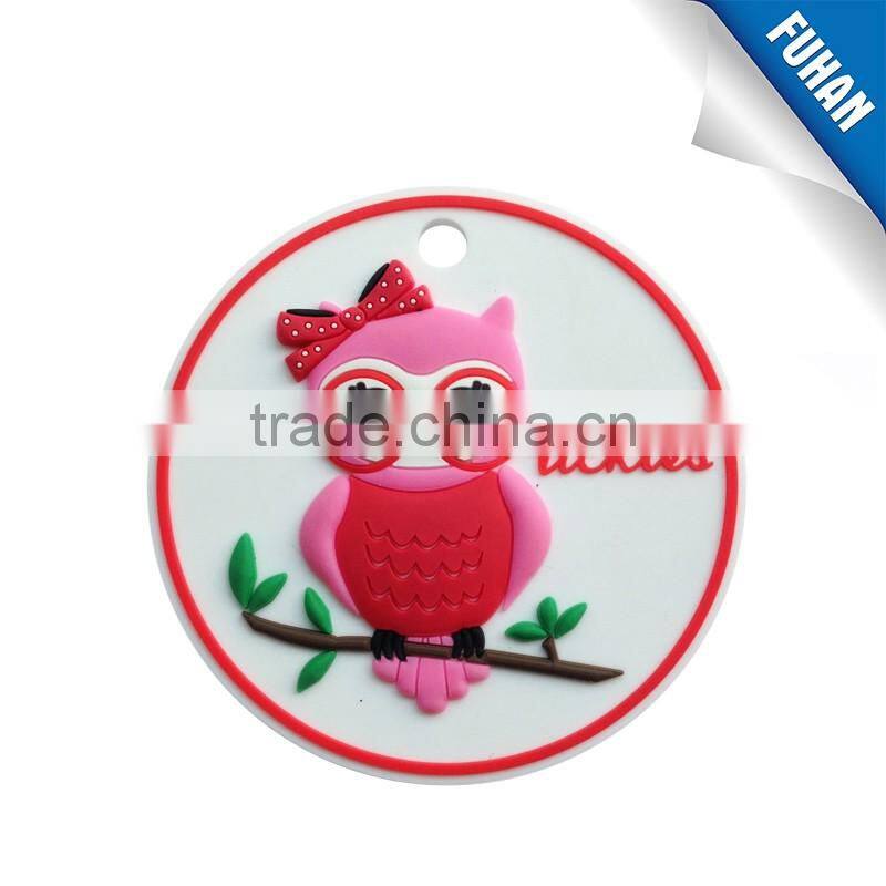 Lovely Cartoon Soft PVC Rubber Label Keychain