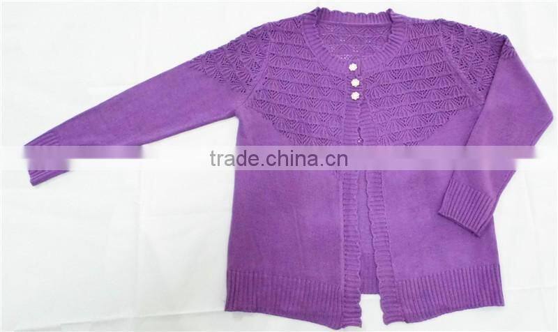 Wool&Acrylic womens knitted sweater pullover