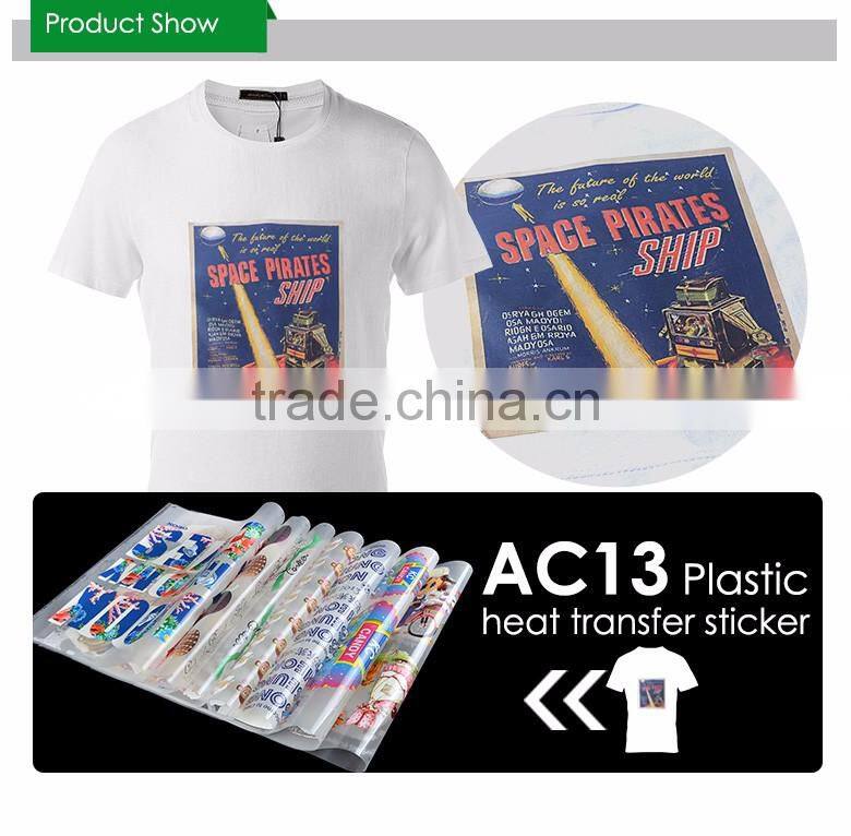Qingyi screen printing show custom plastisol heat transfer sticker