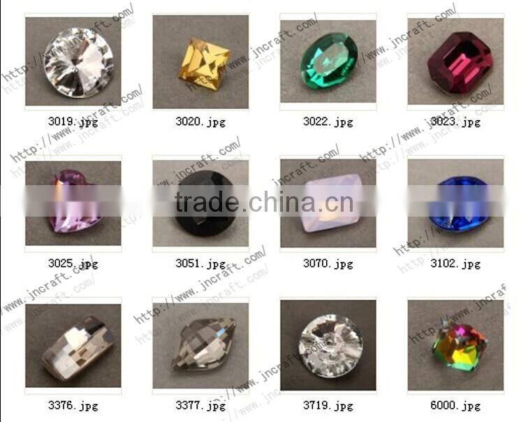 2015 crystal loose fancy stone jewelry findings components